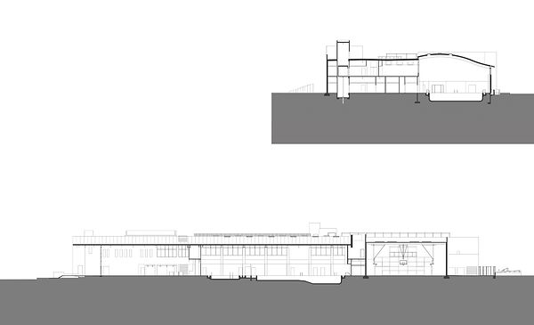 westside ymca architectural building section drawings