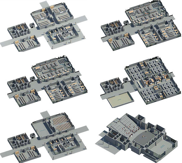 Flexible academic building, reconfiguration options