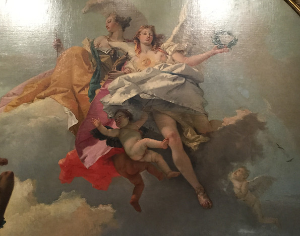 Tiepolo detail Nobility and Virtue on Cloud Nine