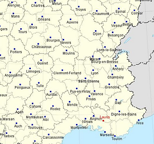 Carte administrative de Lauris