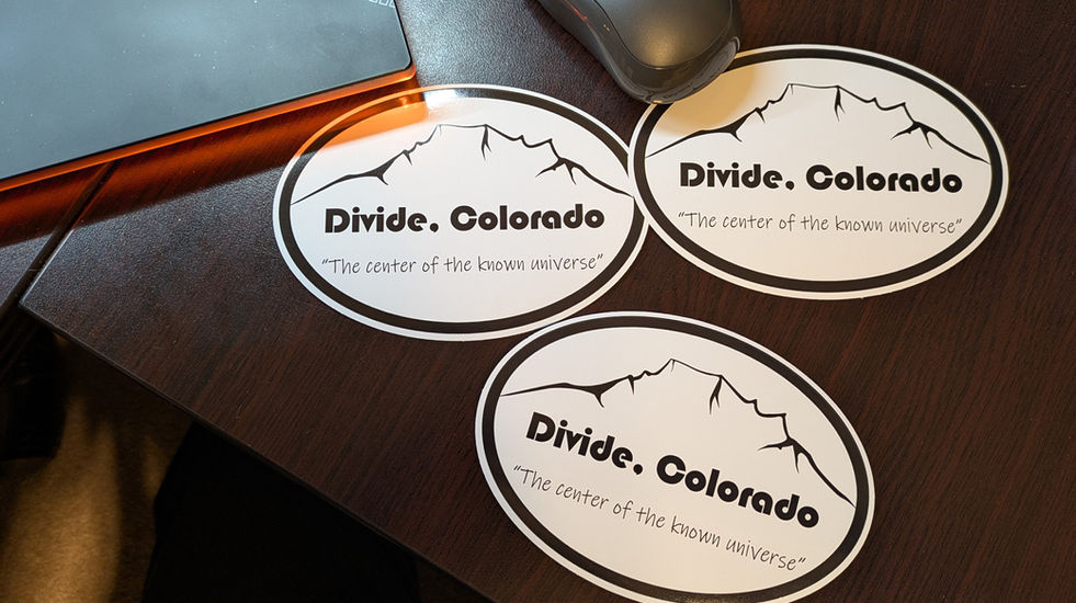 Divide Colorado Custom Bumper stickers Decals Center of the known universe