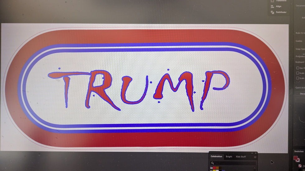 Trump WRIF sticker, Decals WRIF 80's style "TRUMP" Bumper stickers