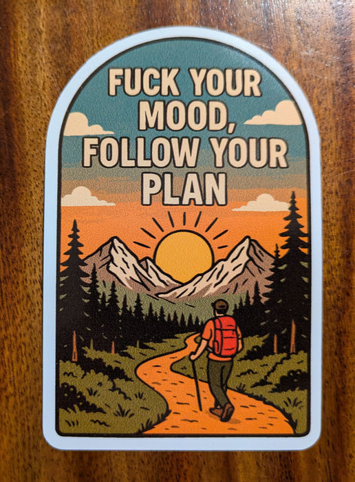 Fuck your mood sticker Leila hormozi fuck your mood follow your plan stickers Alex hormozi motivational business entrepreneur