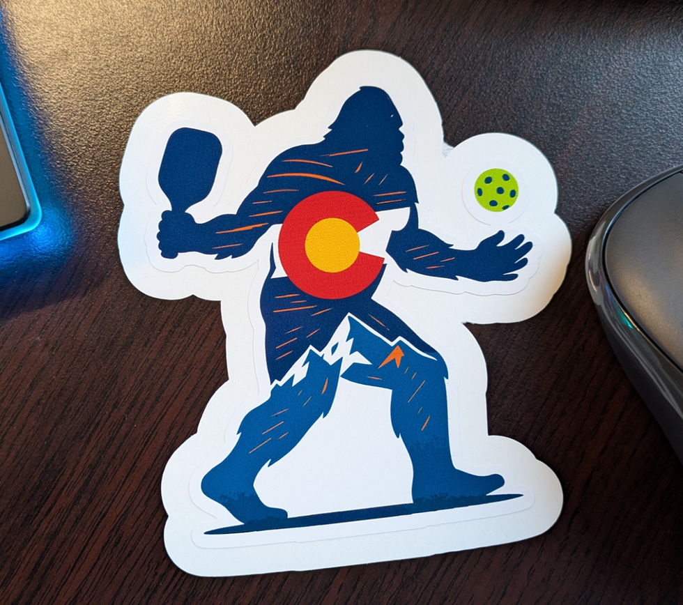 Colorado Flag Yeti Pickle Baller, Sasquatch, Bigfoot, Silhouette stickers
