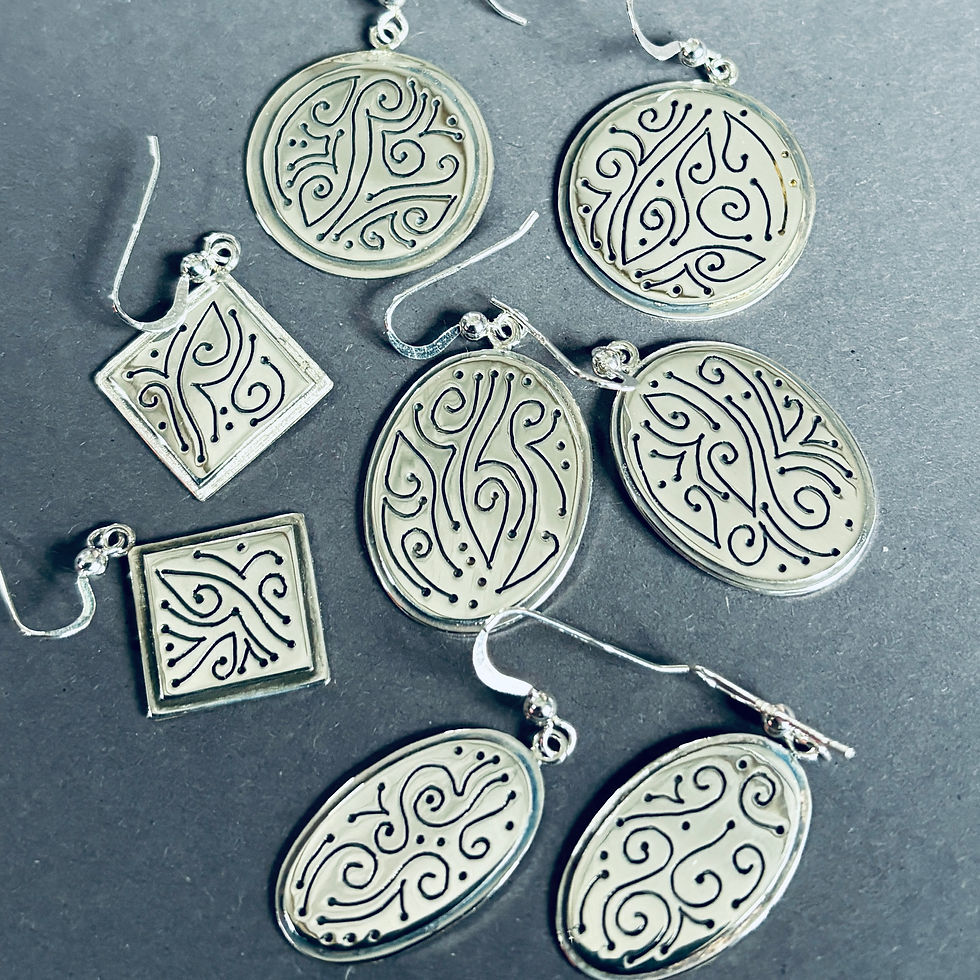 Miniatyrbild: Ursprung örhängen fyrkantiga.