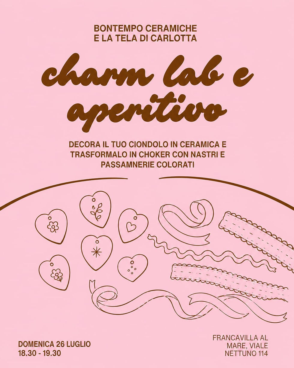charm lab e aperitivo con Bontempoceramiche