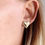 Thumbnail: 18K Gold Filled Puff Heart Stud Earring with CZ