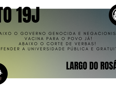 Convocatória para o ato 19J