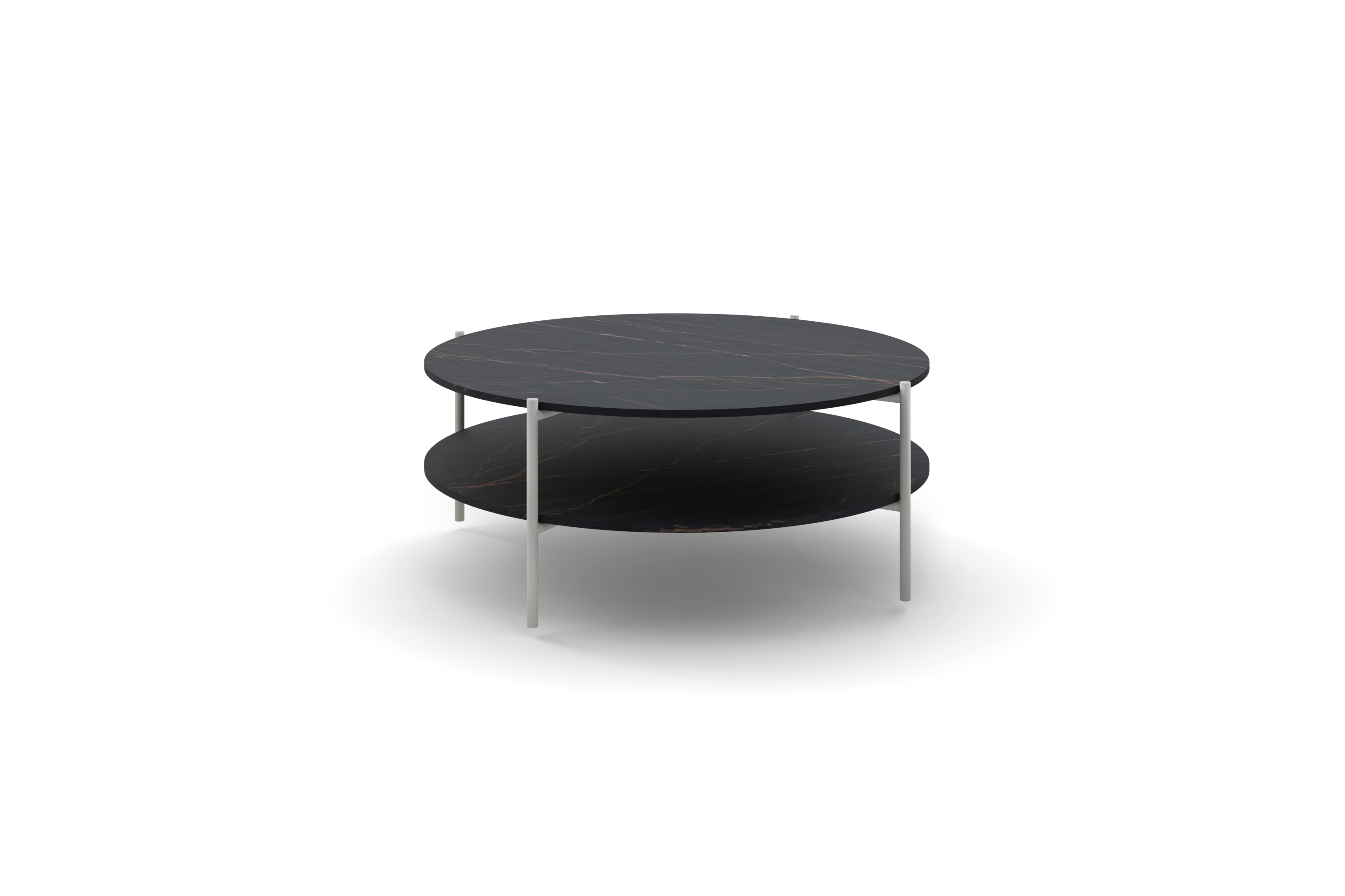 BELLAGIO | Stolik kawowy, pomocniczy | Beige Inox | DEKTON Laurent