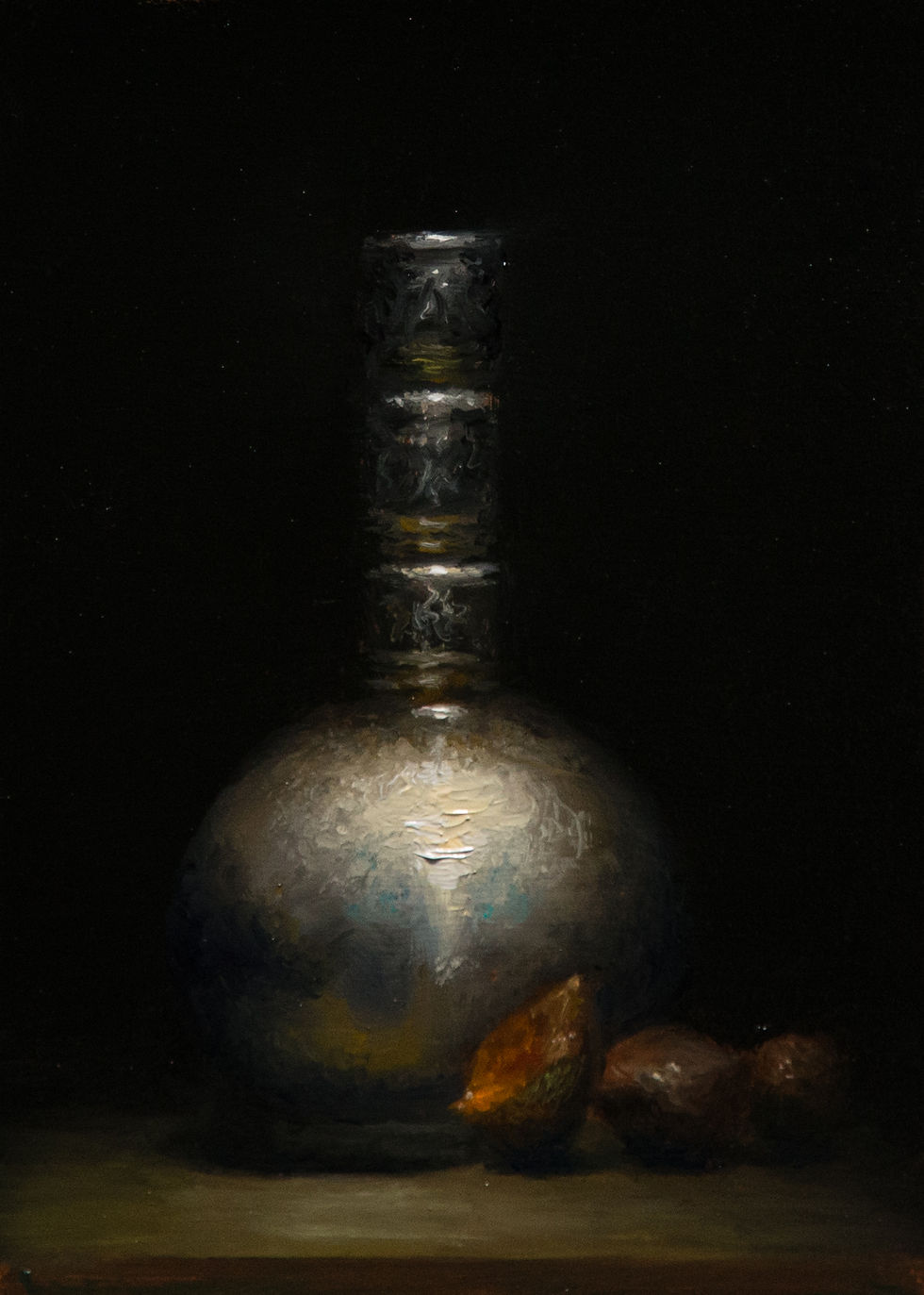 Silver Vase and Chestnuts (Sold)