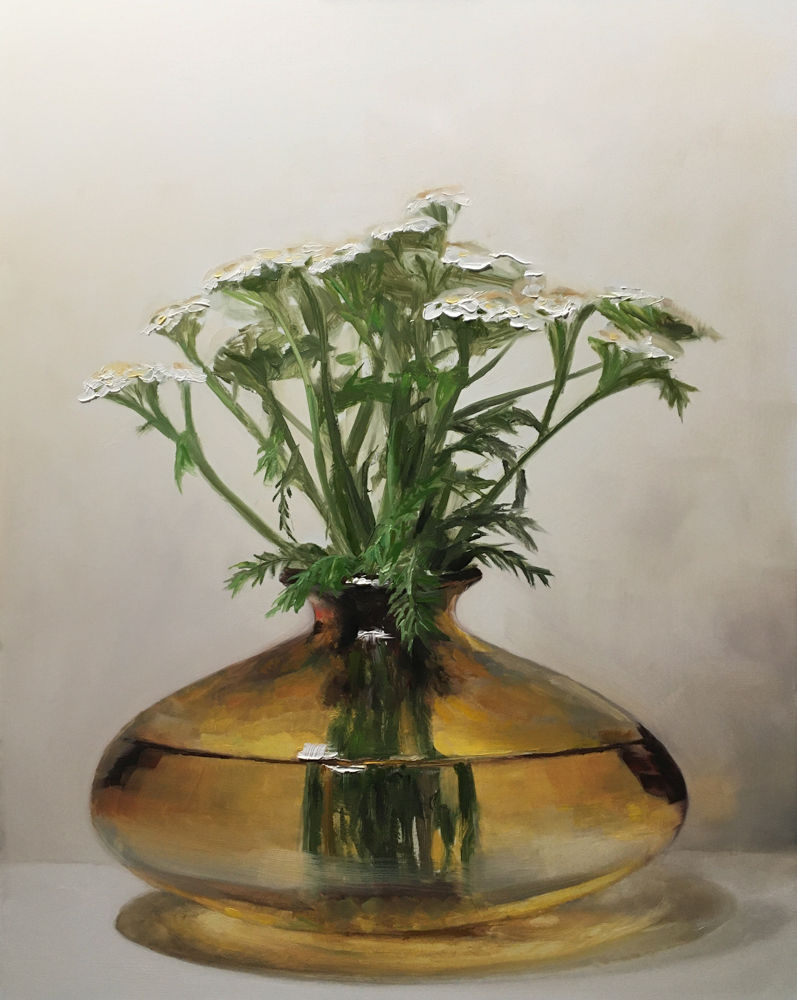 Amber Vase and Flowers (Sold)