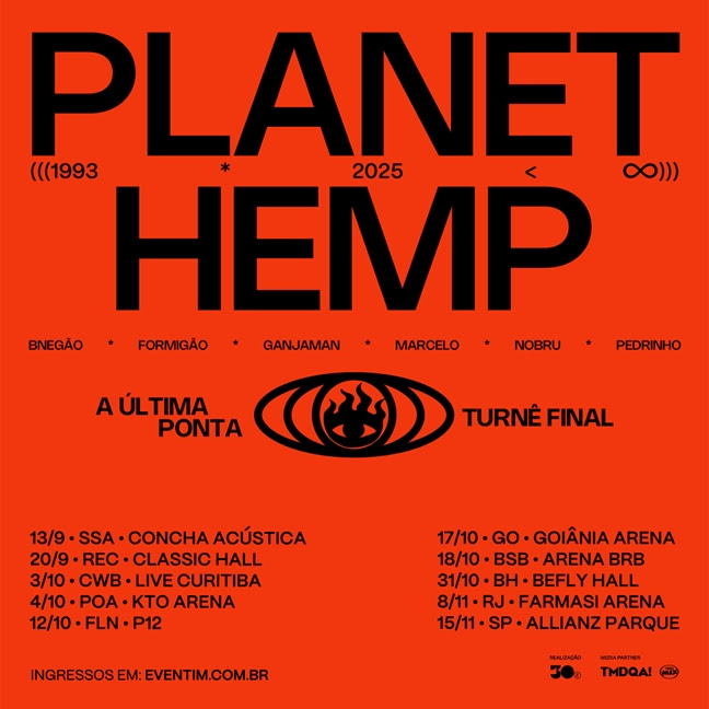 Planet Hemp anuncia as datas de sua turnê final, A Última Ponta