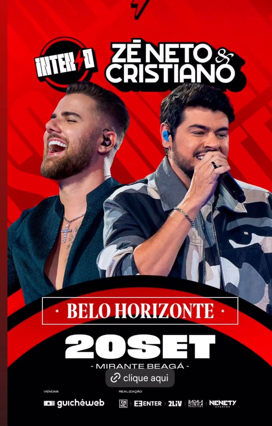 Zé Neto & Cristiano — Turnê “Intenso” em Belo Horizonte