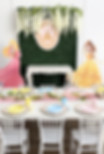 Party table with plates