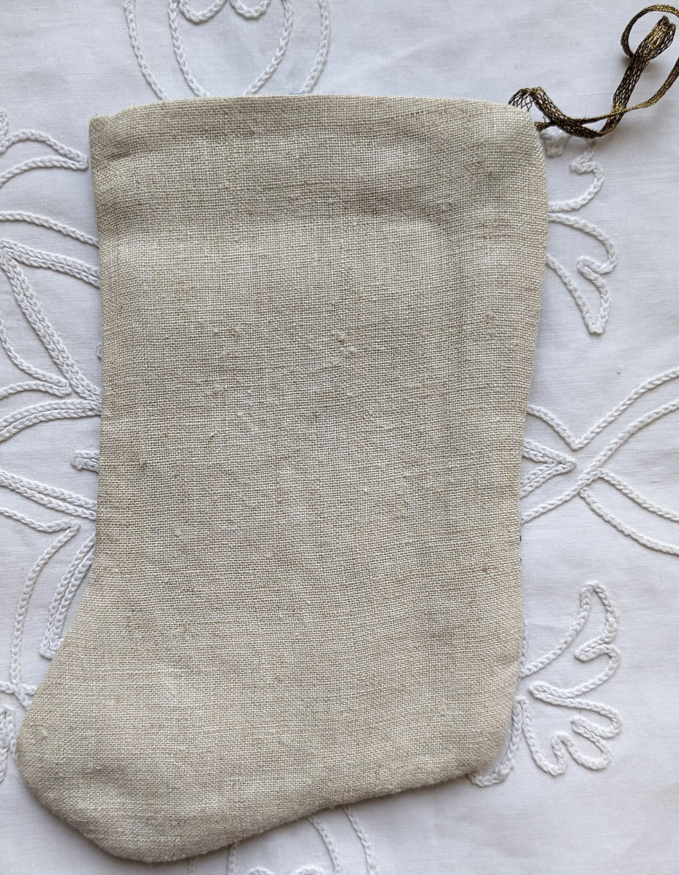 Thumbnail: Christmas Stocking Made Out Of Vintage Needlework