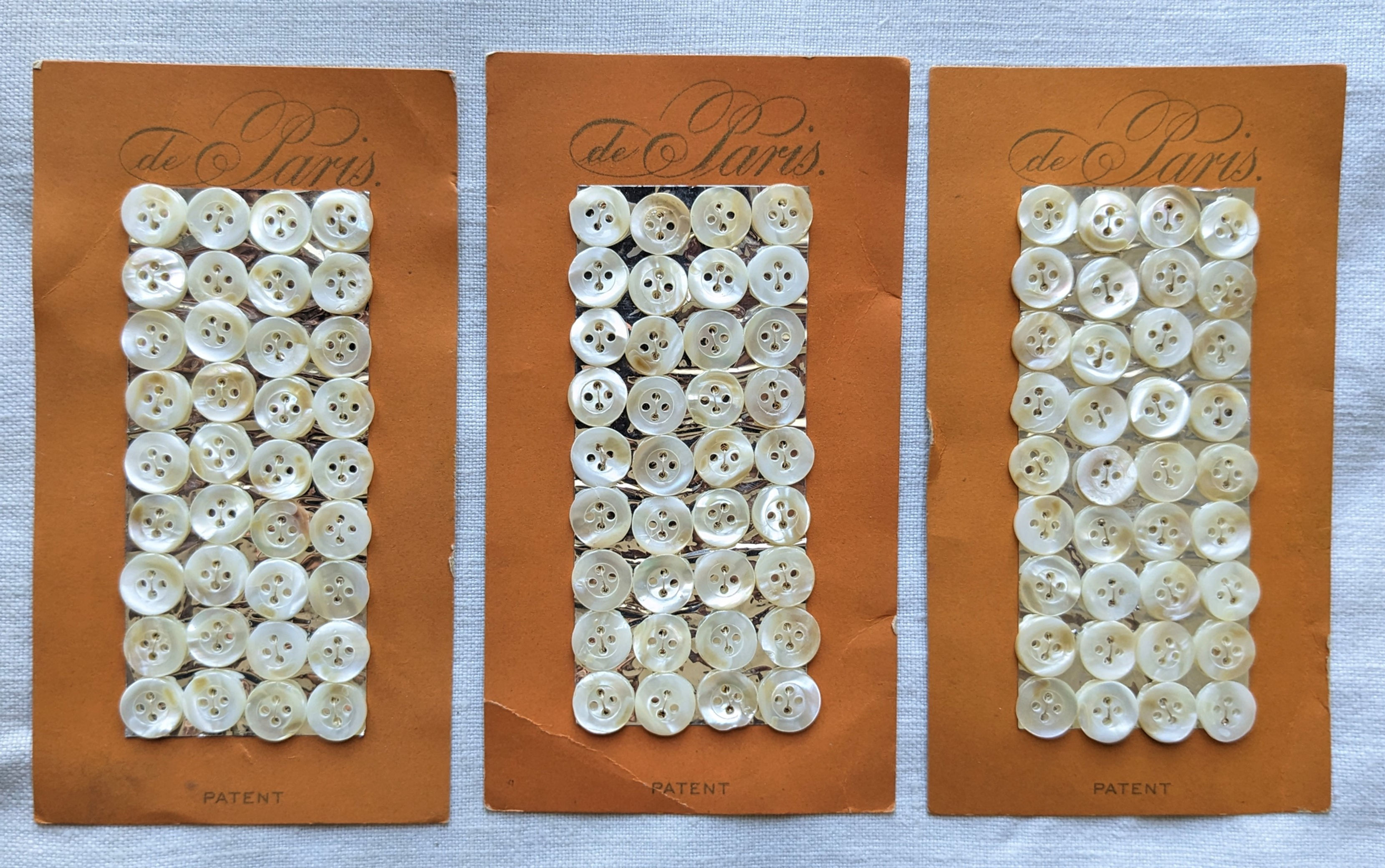 Vintage French Mother of Pearl Buttons