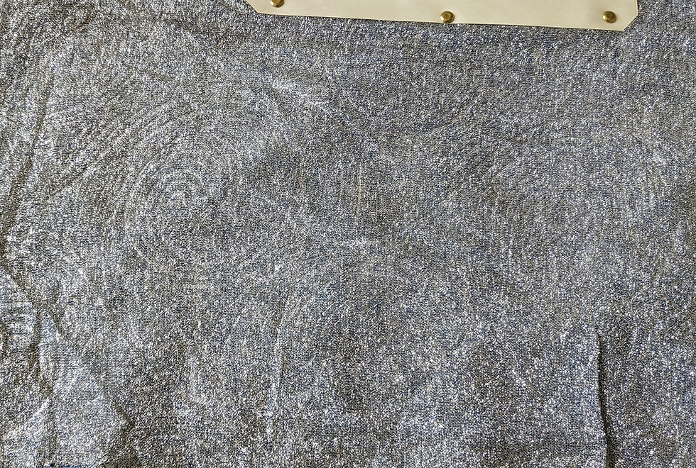 Thumbnail: Antique Silver Lame Fabric French 1920's