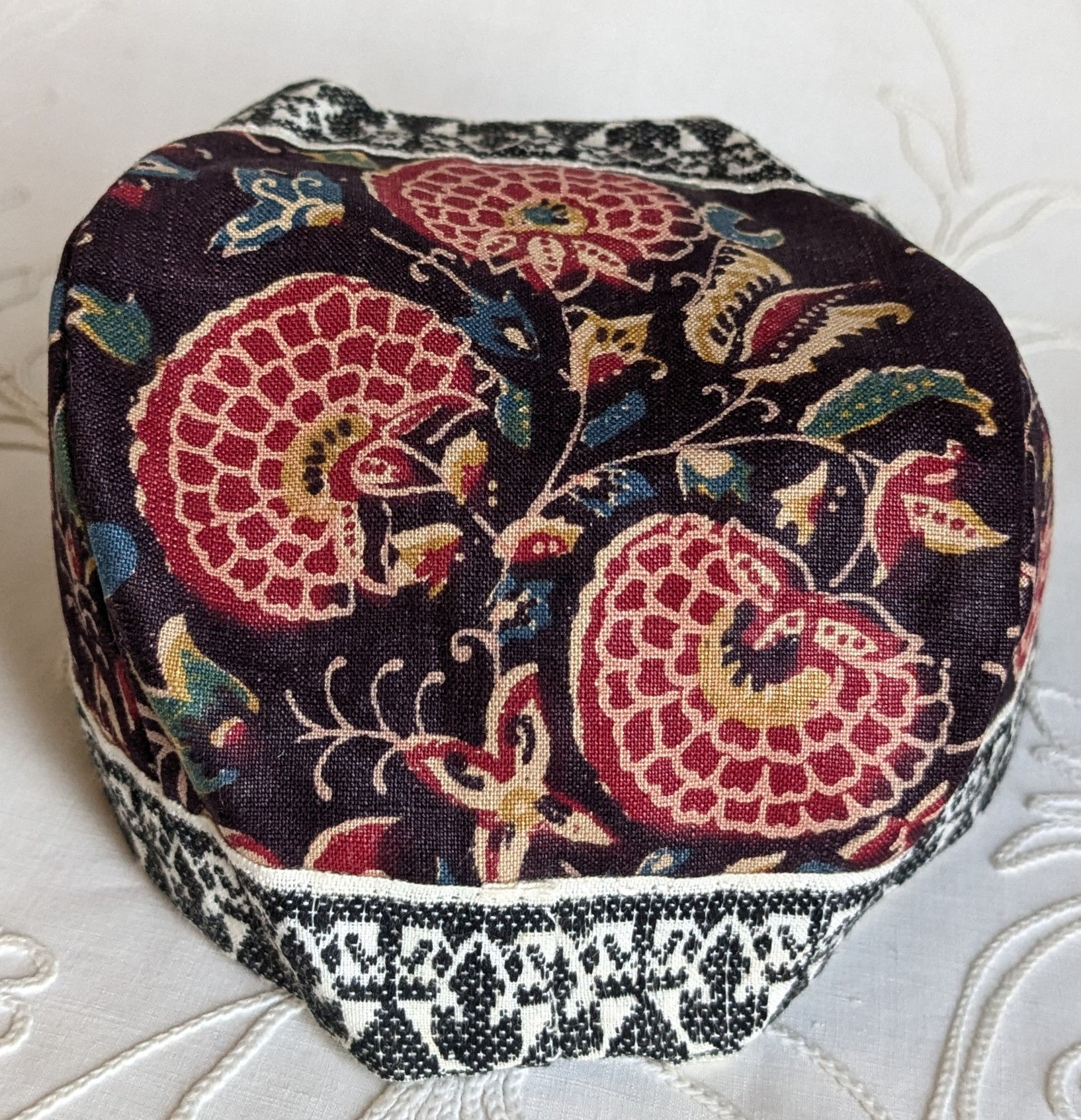 A Mid 1800's Dutch Chintz Child's Bonnet