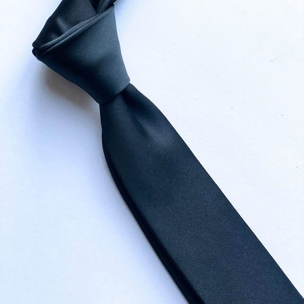 Corbata slim H&M lisa color negro