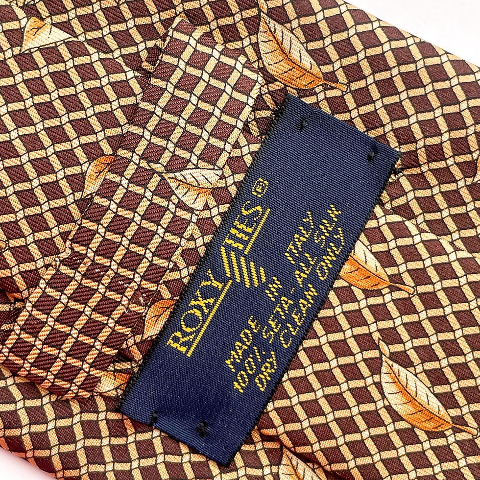 Corbata ROXY TIES hecha en Italia,  de seda con diseño