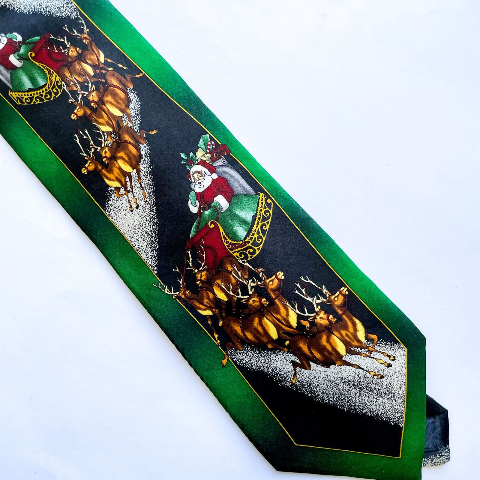 Corbata Navidad Santa’s Dream con Santa Claus en trineo