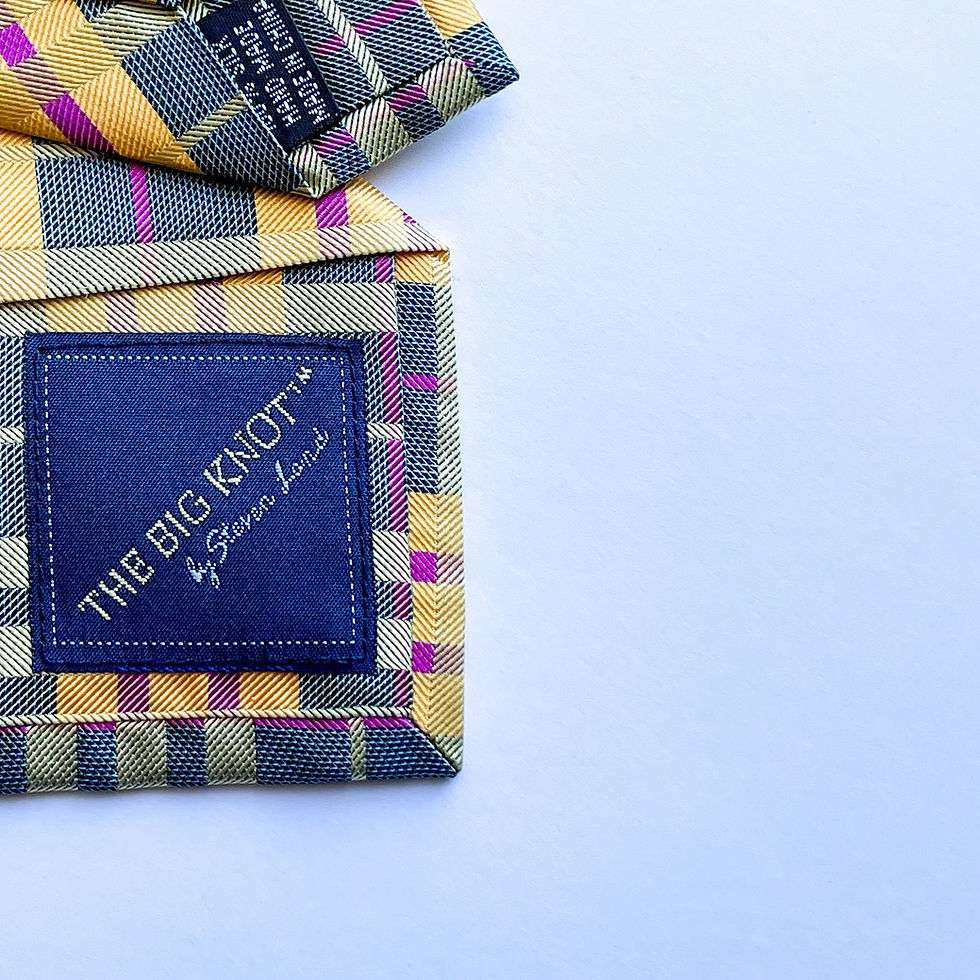 Corbata The Big Knot  con diseño de patrón, 100% seda