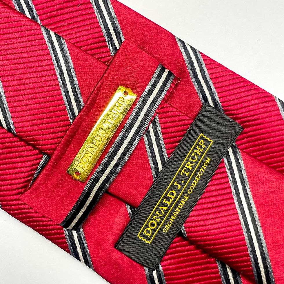 Corbata Donald J. Trump de seda con hermoso diseño de rayas