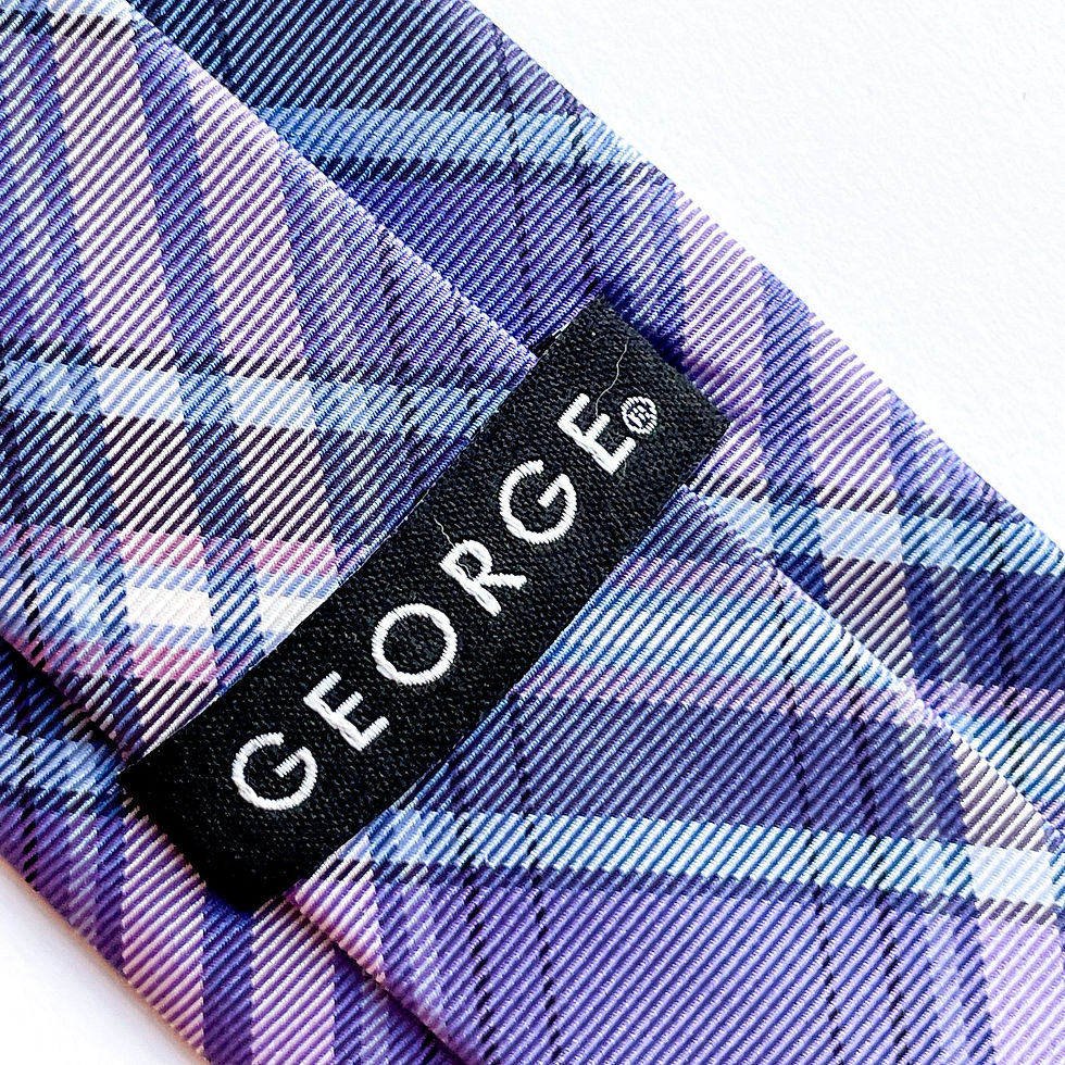 Corbata GEORGE de seda con diseño escocés