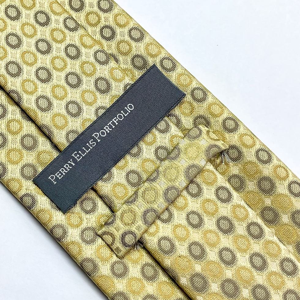 Corbata Perry Ellis Portfolio de seda con diseño de patrón pequeño