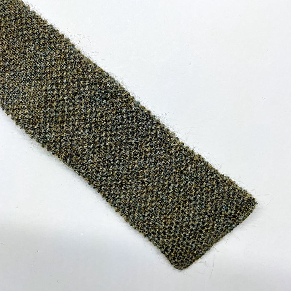 Miniatura: Corbata tejida Roosternit by rooster - 60% lana 40% mohair de color verde