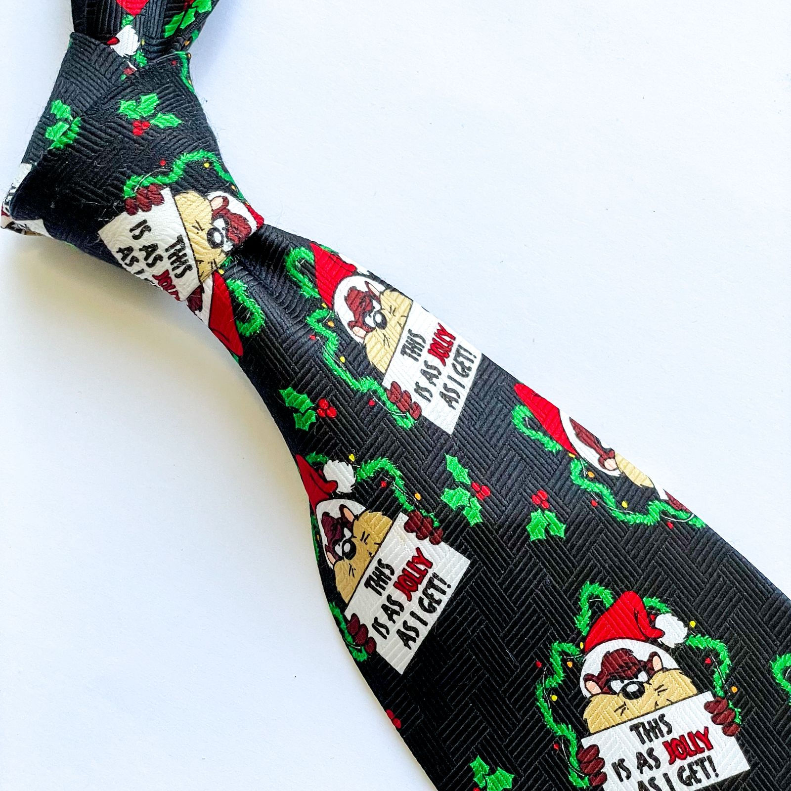 Corbata Looney Tunes demonio de Tazmania navidad