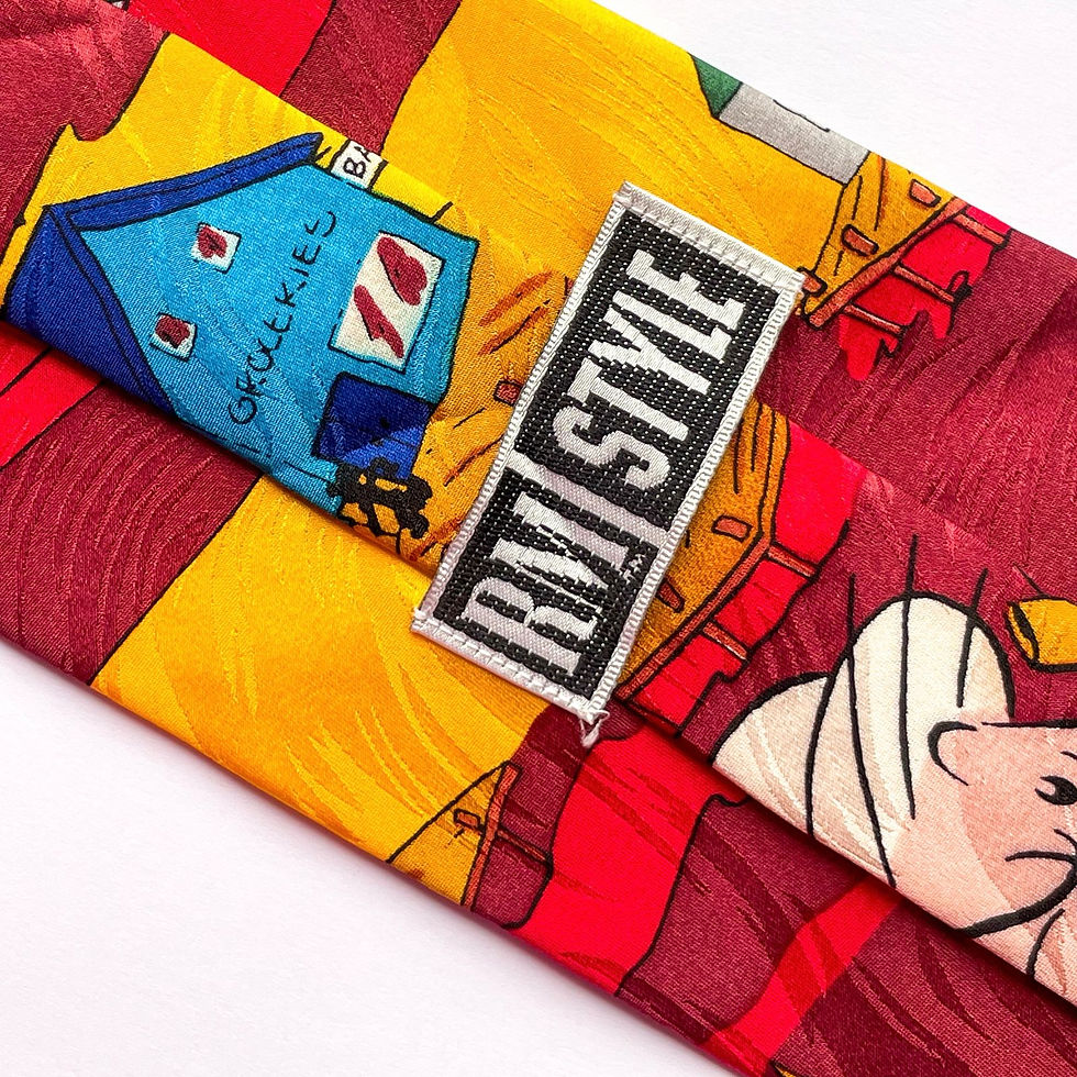 Miniatura: Corbata RM STYLE de seda fabricada en USA con diseño de Popeye