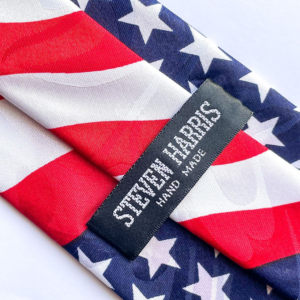 Corbata Steven Harris con diseño de la bandera de Estados Unidos (USA)