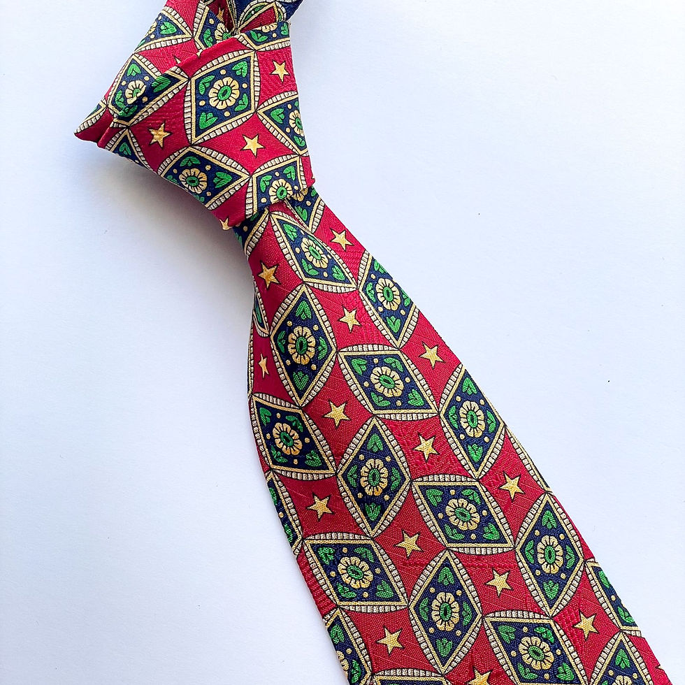 Corbata Tommy Hilfiger de seda importada pintada en 🇮🇹 y fabricada en USA 🇺🇸 con diseño en patrón