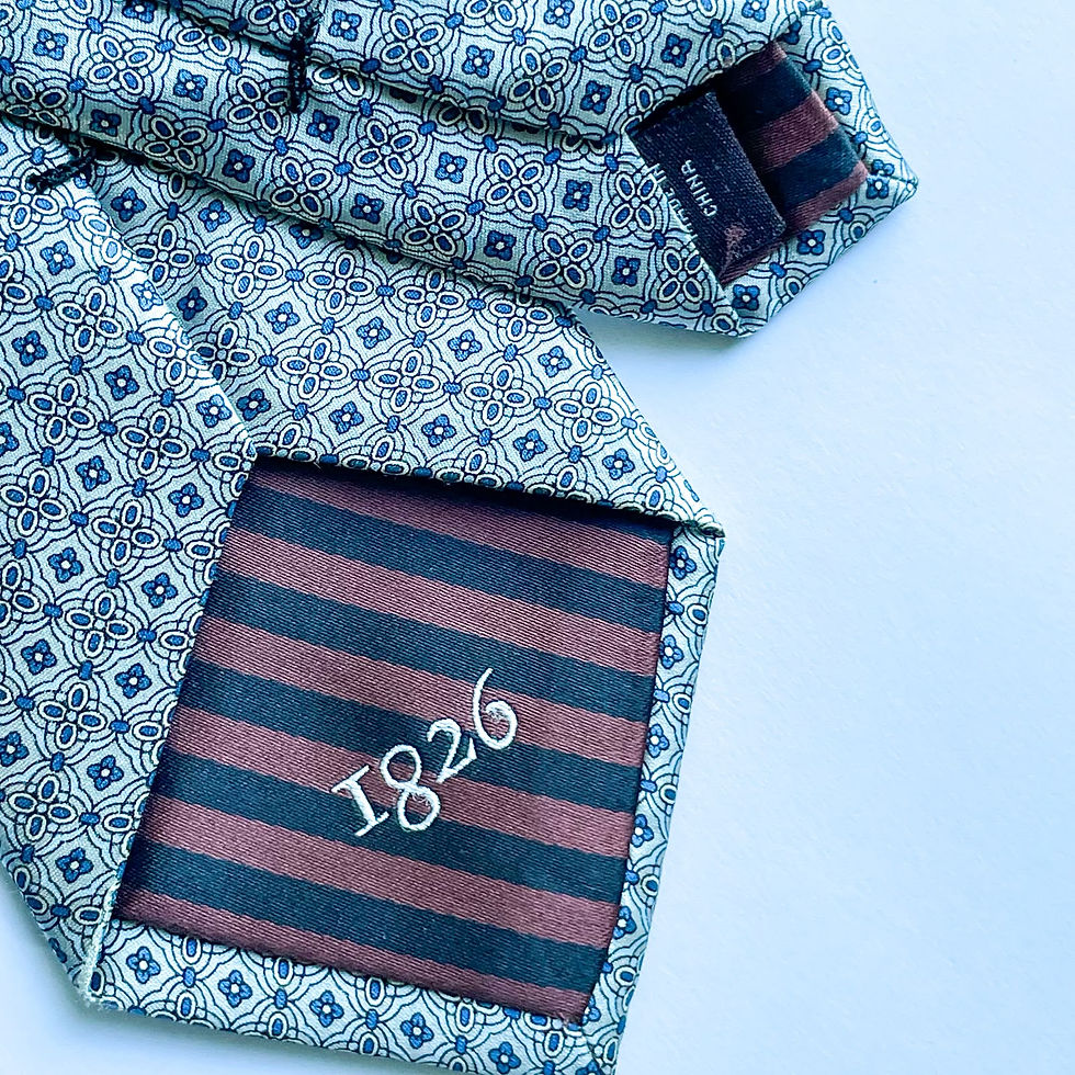 Miniatura: Corbata Black Brown 1826 de seda con hermoso diseño de patron. tela muy suave