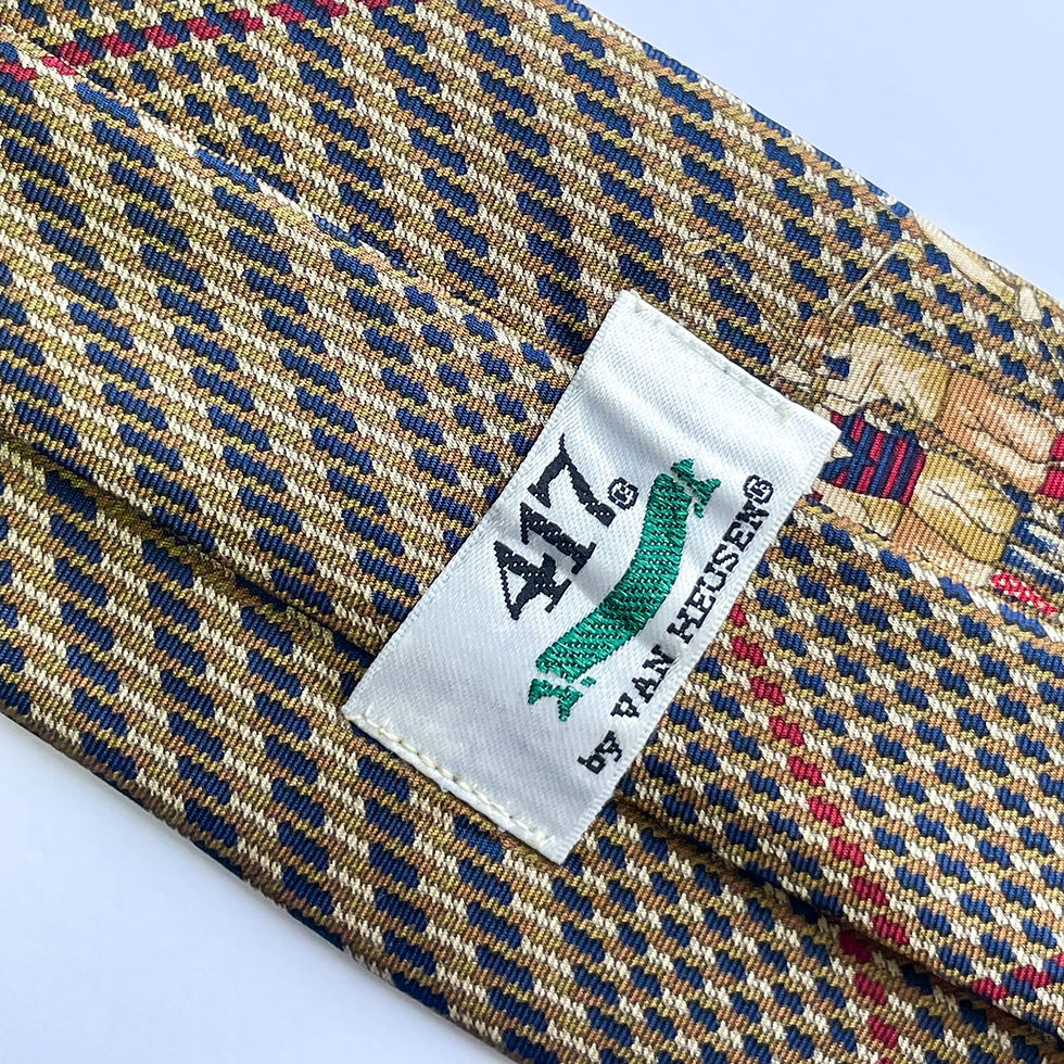 Miniatura: Corbata 417 by Van Heusen - Hecho en USA - 100% Seda Italiana - 9,7 ancho final