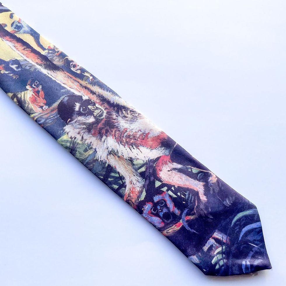 Corbata Ralph Marlin con diseño de monos