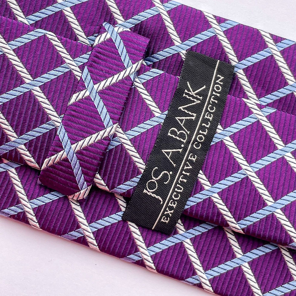 Una corbata de la colección EXECUTIVE de JoS.A.BANK con diseño cuadriculado