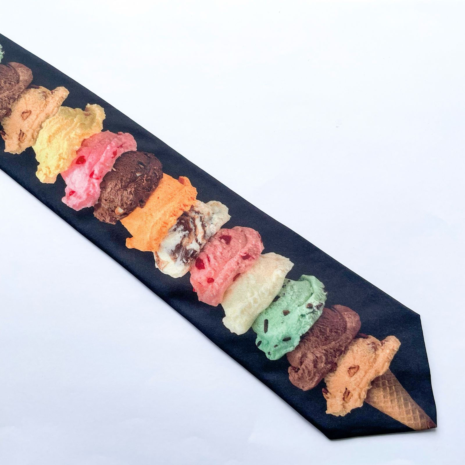 Corbata Ralph Marlin de poliester con diseño de Helado