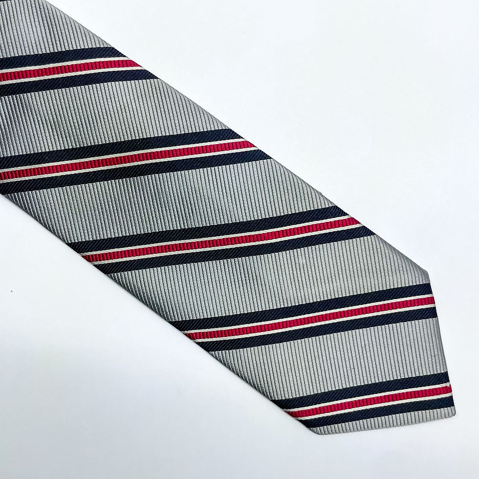 Miniatura: Corbata JoS.A.BANK de seda hecha en Italia 🇮🇹 con patrón a rayas