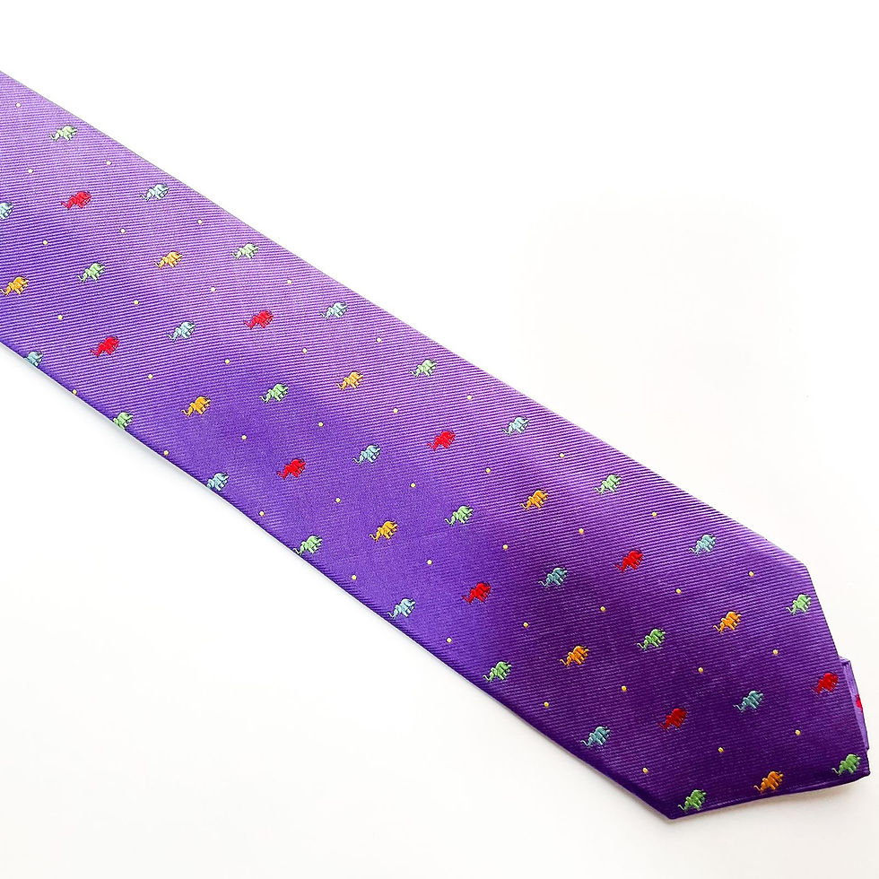 Corbata con diseño de Elefantes