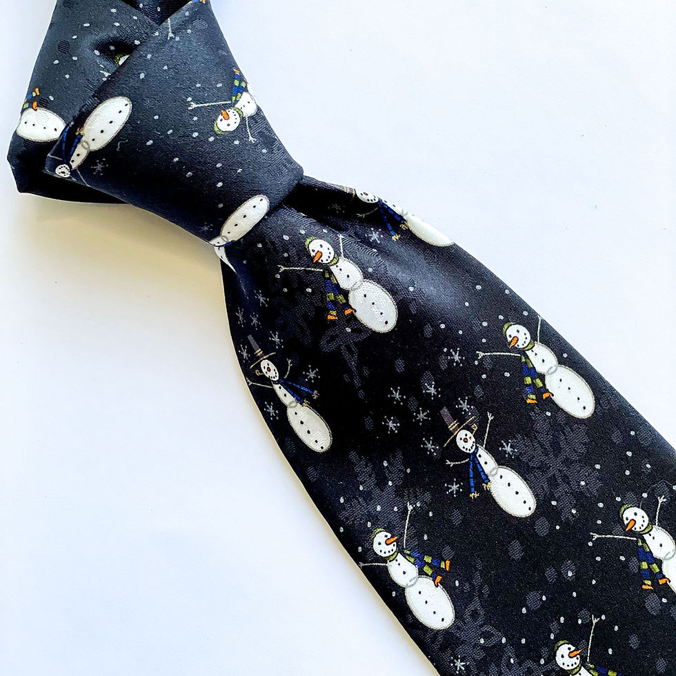 Corbata Navideña de monitos de nieve