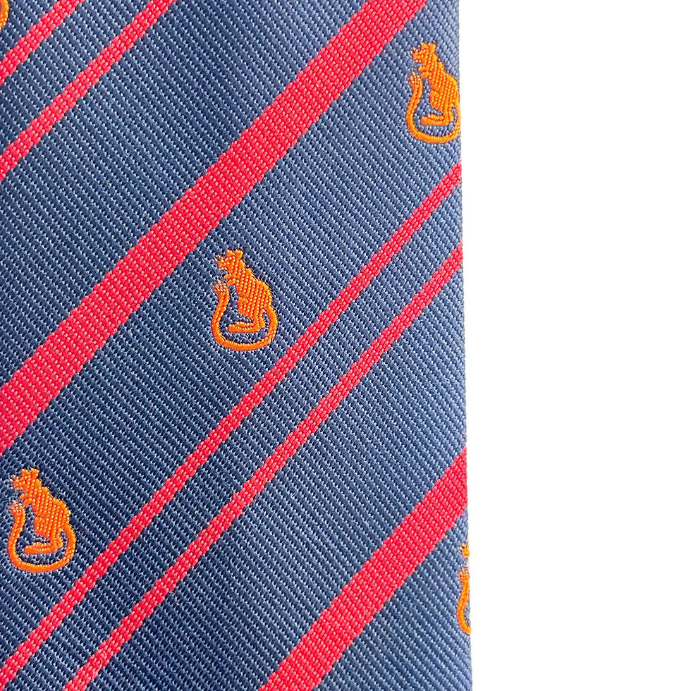 Miniatura: Corbata con rayas y diseño de guitarra