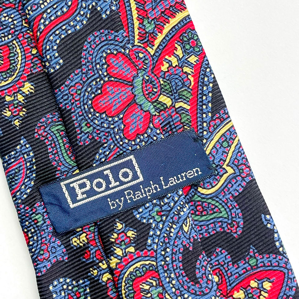 Corbata Polo by Ralph Lauren de seda hecha en USA, con diseño paisley
