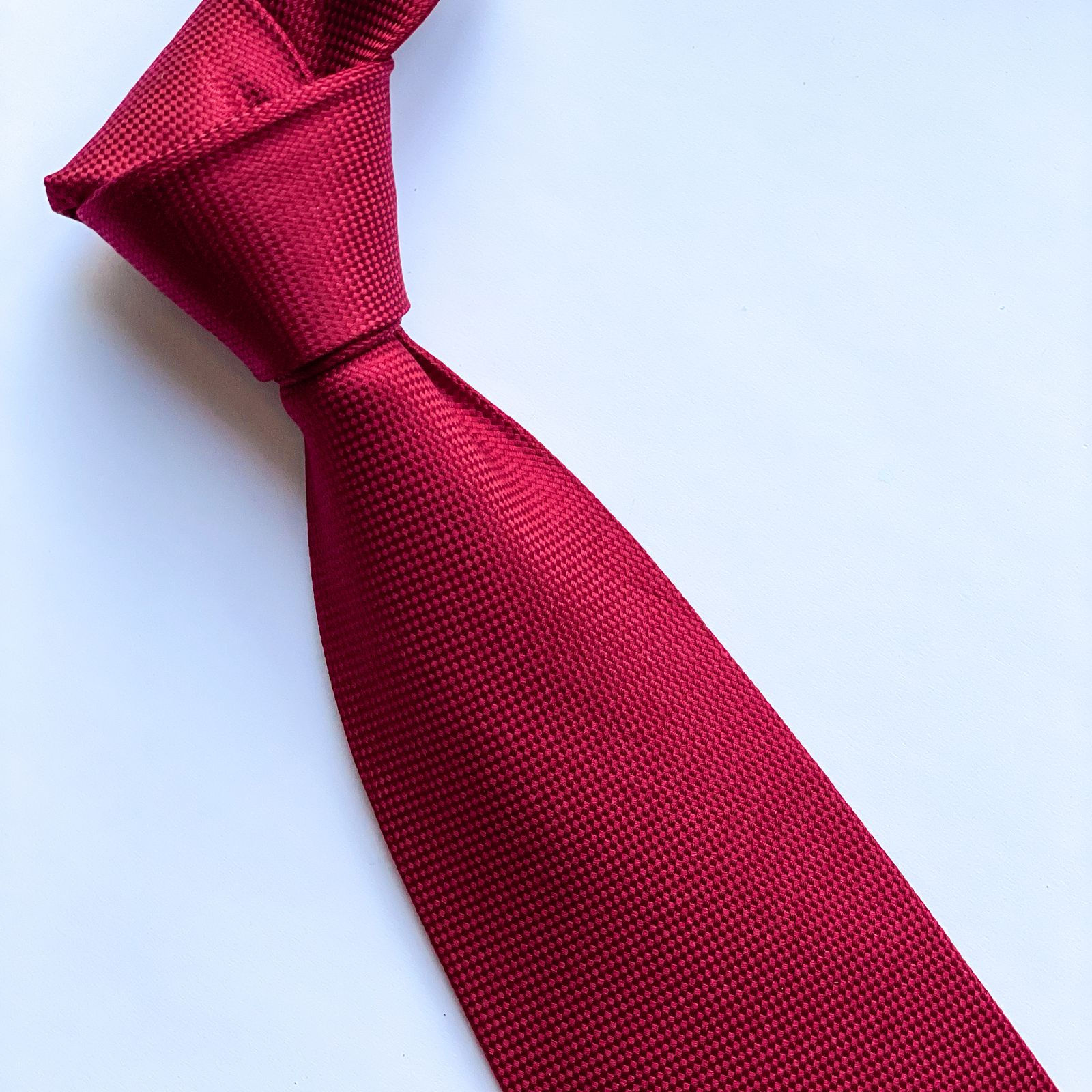 Corbata de seda CHAPS color roja lisa