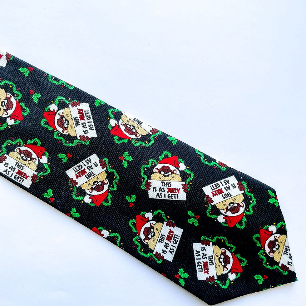 Corbata Looney Tunes demonio de Tazmania navidad