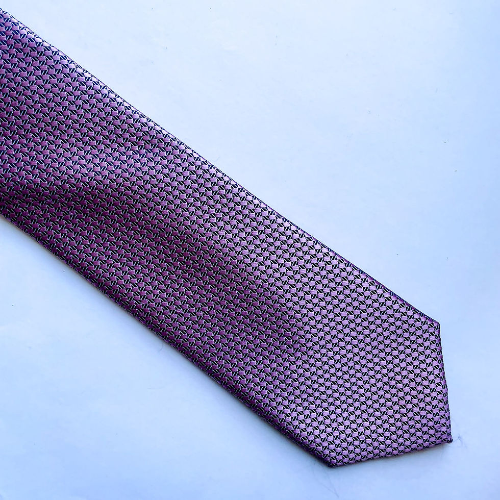 Miniatura: Corbata Bespoke de poliester con un hermoso diseño de patron pequeño