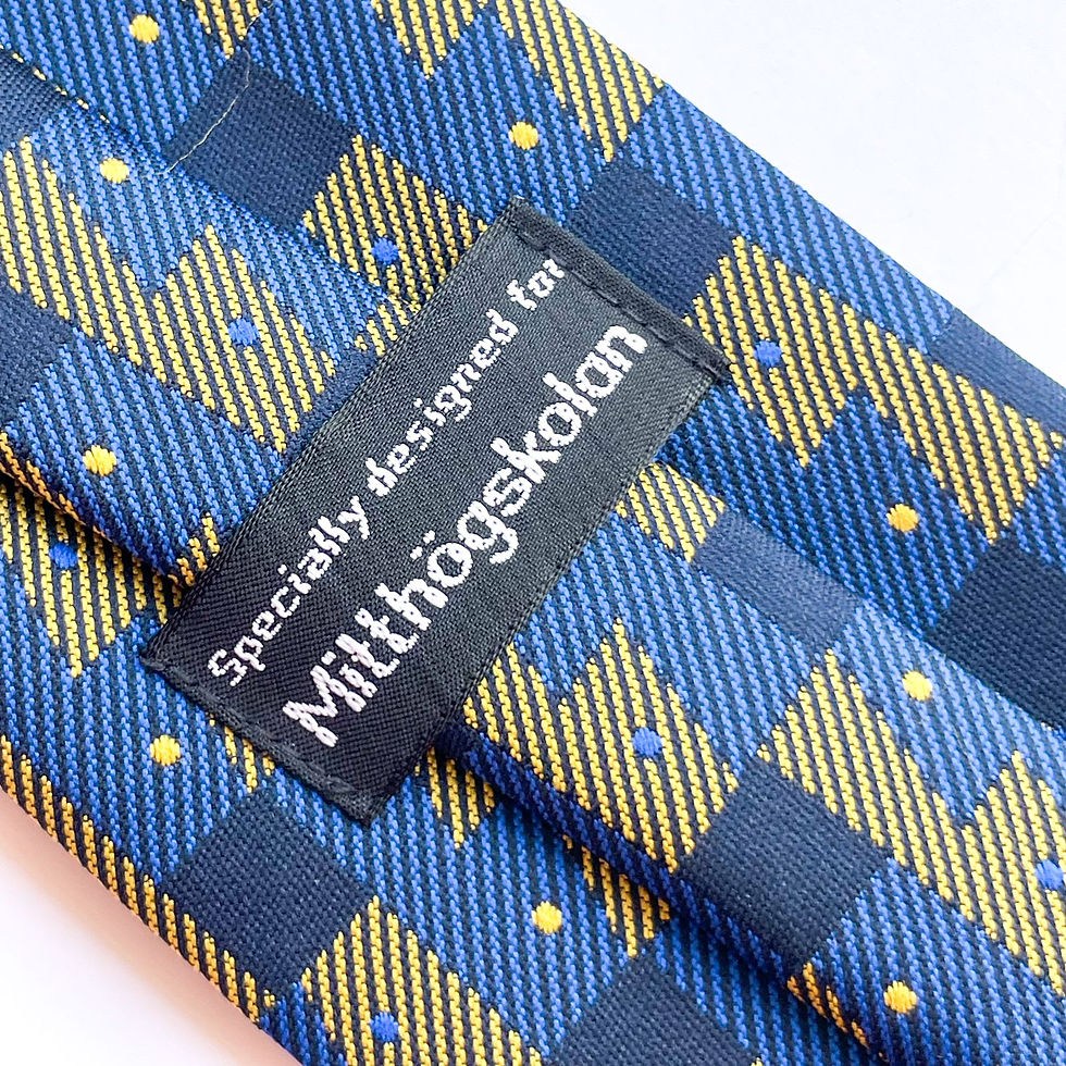 Miniatura: Corbata Mitthögskolan con diseño patrón