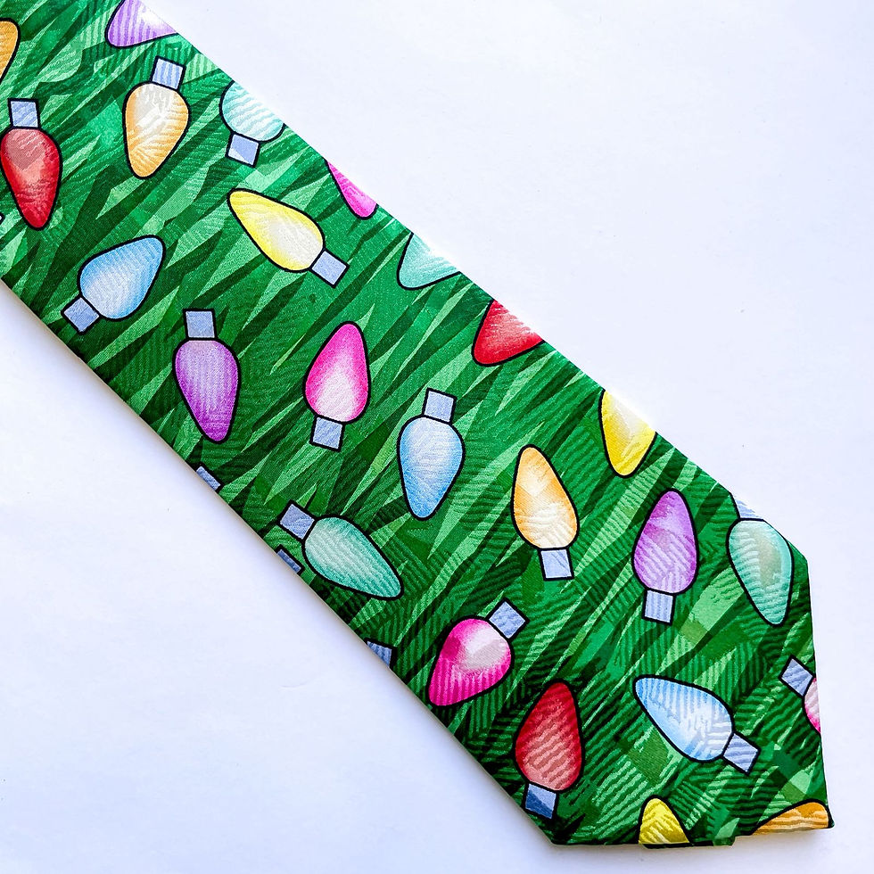 Corbata Navidad Alfanso Laporta con diseño de luces navideñas