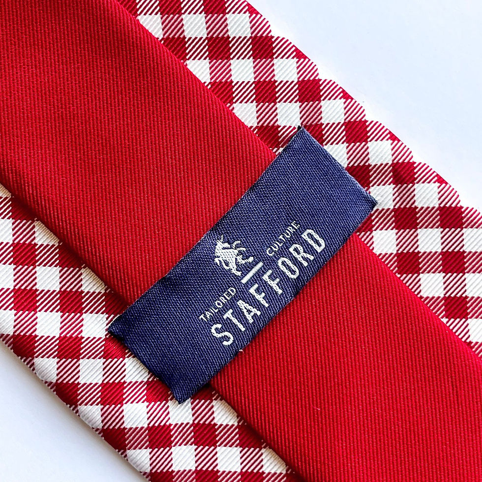 Corbata Stafford con un hermoso patrón cuadriculado